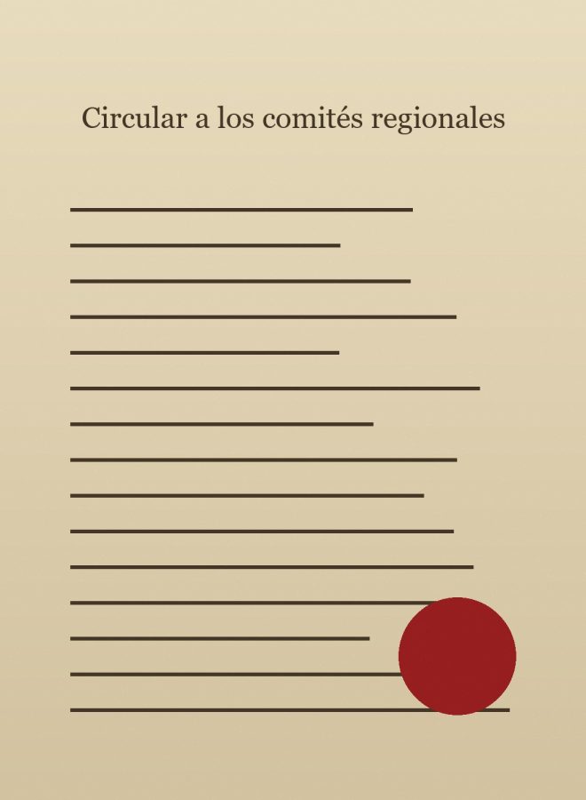 Circular a los comités regionales